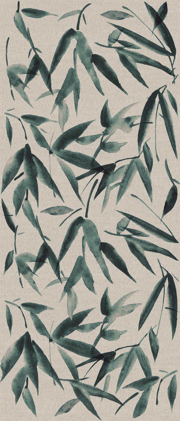 LEAVES LINEN MIX RECT 120X280